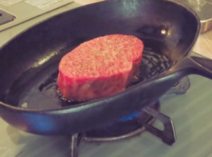 宮崎牛のステーキ